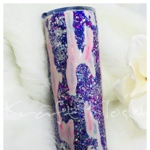 Custom Geode inspired Glitter Tumbler